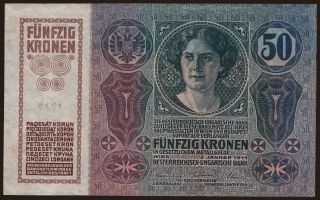 50 Kronen, 1914