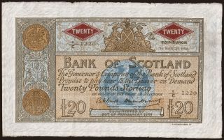 Bank of Scotland, 20 pounds, 1958