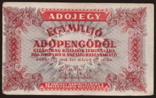 1.000.000 adópengő, 1946