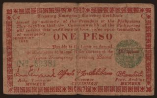 Negros, 1 peso, 1943