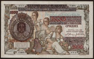 1000 dinara, 1941