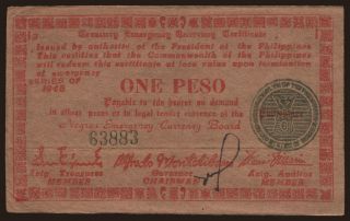Negros, 1 peso, 1945