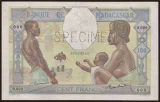 100 francs, 1937, SPECIMEN