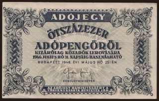 500.000 adópengő, 1946