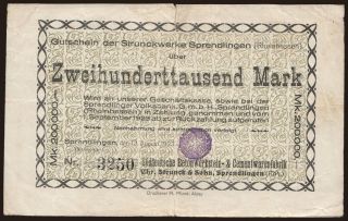 Sprendlingen/ Strunckwerke Sprendlingen, 200.000 Mark, 1923