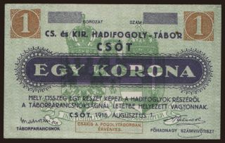 Csót, 1 Krone, 1916