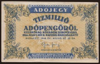 10.000.000 adópengő, 1946