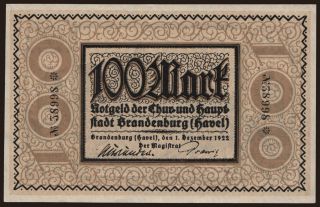 Brandenburg/ Stadt, 100 Mark, 1922