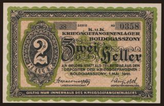 Boldogasszony, 2 Heller, 1916