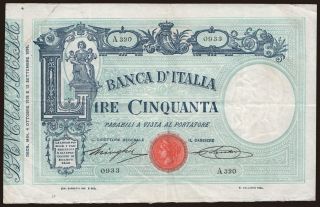 50 lire, 1918