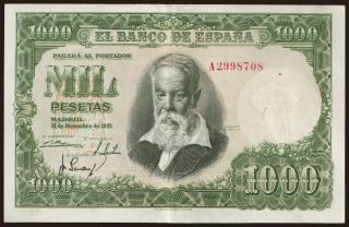 1000 pesetas, 1951