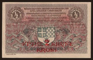 1/2 dinara/ 2 krune, 1919