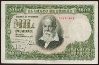 1000 pesetas, 1951