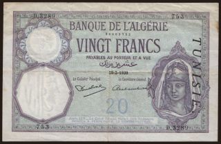 20 francs, 1939