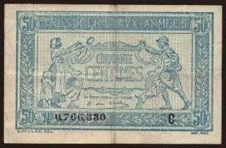 Trésorerie aux Armées, 50 centimes, 1917