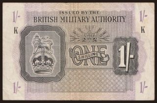 British Military Authority, 1 shilling, 1943