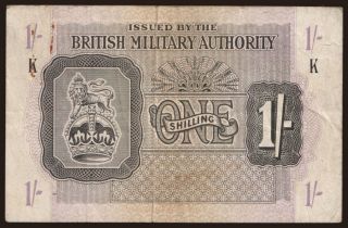British Military Authority, 1 shilling, 1943