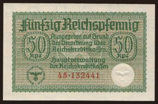 Reichskreditkassenschein, 50 Reichspfennig, 1939