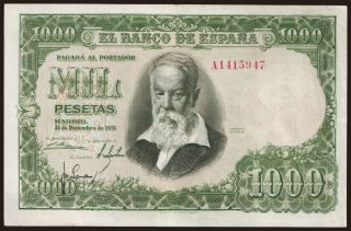 1000 pesetas, 1951