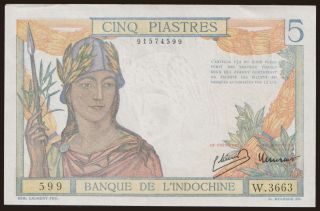 5 piastres, 1946