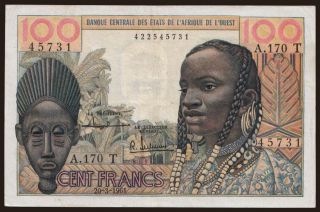 Togo, 100 francs, 1961