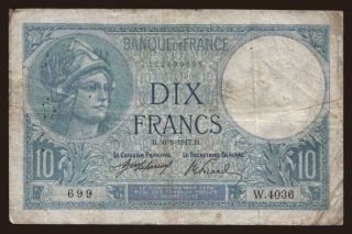 10 francs, 1917
