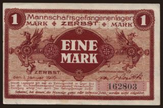 Zerbst, 1 Mark, 1916