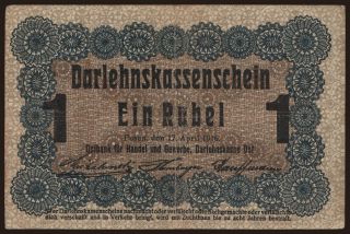 Posen, 1 Rubel, 1916