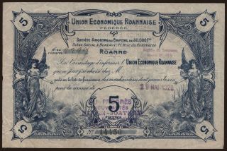 Roanne, 5 francs, 1928
