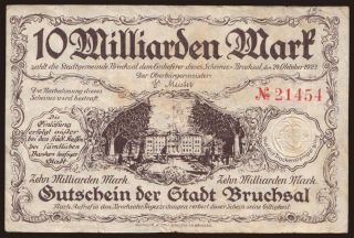 Bruchsal/ 10.000.000.000 Mark, 1923