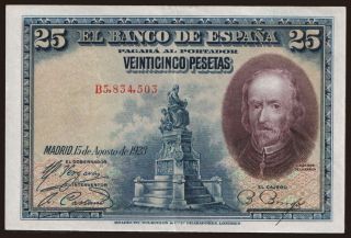 25 pesetas, 1928