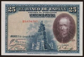 25 pesetas, 1928