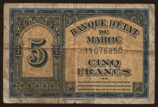 5 francs, 1943
