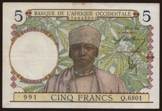 5 francs, 1939