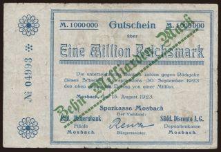 Mosbach/ Stadt, 10.000.000.000 Mark, 1923