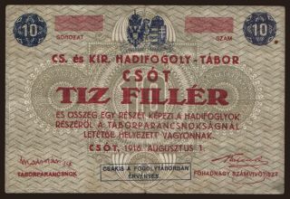 Csót, 10 Heller, 1916