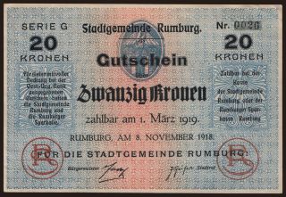 Rumburg, 20 Kronen, 1918