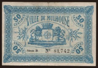 Mulhouse, 50 centimes, 1918