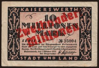 Kaiserswerth/ Stadt und Land, 200.000.000 Mark, 1923