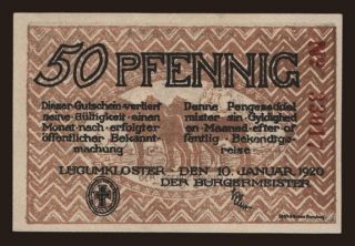 Logumkloster/ Bürgermeister, 50 Pfennig, 1920
