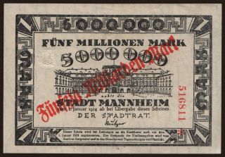 Mannheim/ Stadt, 50.000.000.000 Mark, 1923