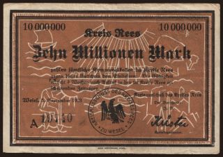 Rees/ Kreis, 10.000.000 Mark, 1923