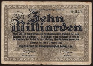 Kamenz/ Bezirksverband der Amtshauptmannschaft, 10.000.000.000 Mark, 1923
