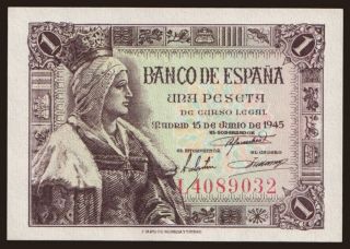 1 peseta, 1945