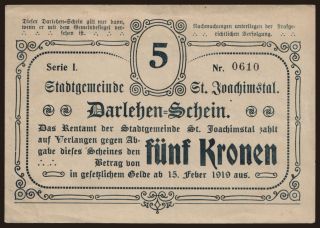 Sankt Joachimsthal, 5 Kronen, 1919