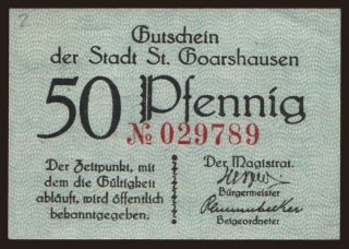St. Goarshausen, 50 Pfennig, 1920