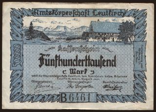 Leutkirch/ Amtskörperschaft, 500.000 Mark, 1923
