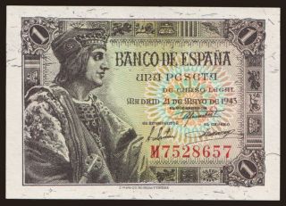 1 peseta, 1943