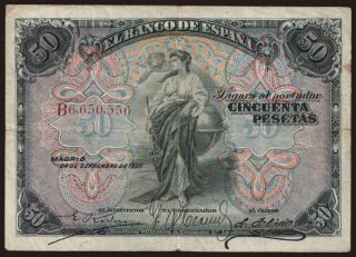 50 pesetas, 1906