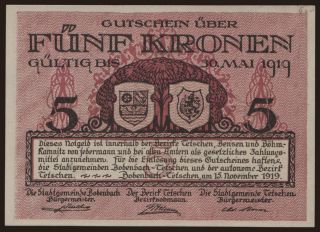 Tetschen, 5 Kronen, 1918